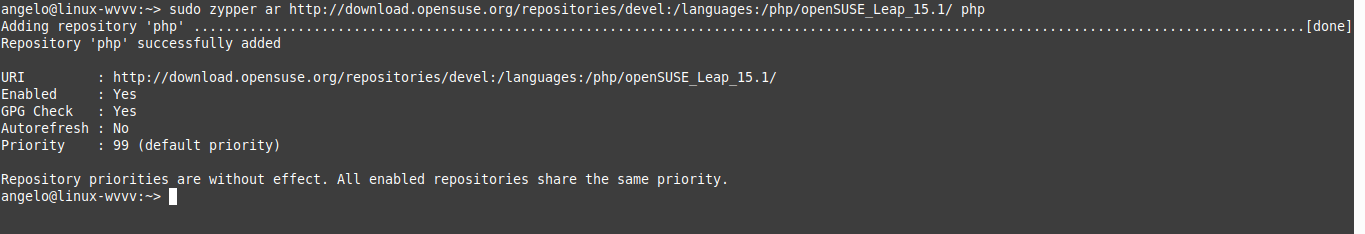 1.- Adding the PHP repository for OpenSUSE 15.1