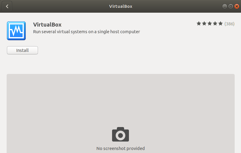 VirtualBox Application Details